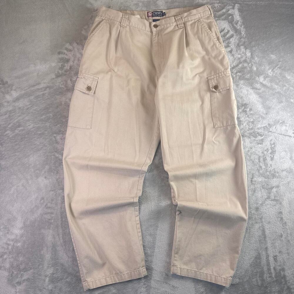 Chaps Ralph Lauren Khaki Cargo Pants Beige Skater Mens Sz 35
